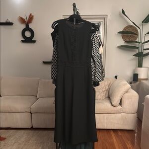 Zara crochet front black classic romper